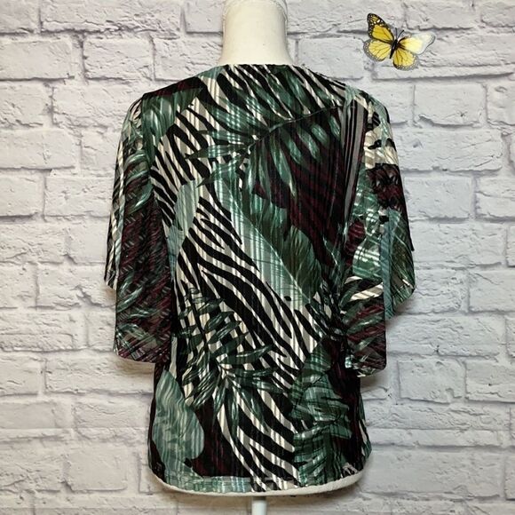 Le Chateau Abstract V-Neck Poncho Top Size XXS - Picture 6 of 7